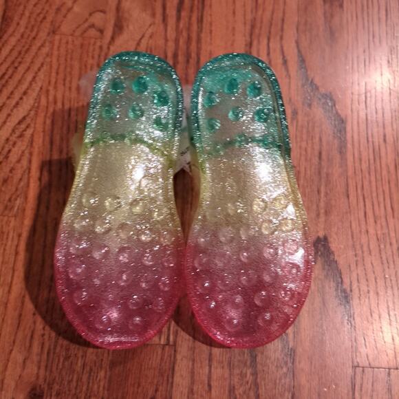 Tri color jelly sandals toddler size 7 - Picture 2 of 2